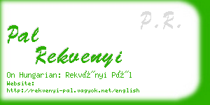 pal rekvenyi business card